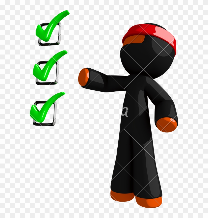 Orange Man Ninja Warrior With Checklist - Orange Man Ninja Warrior With Checklist #1510374