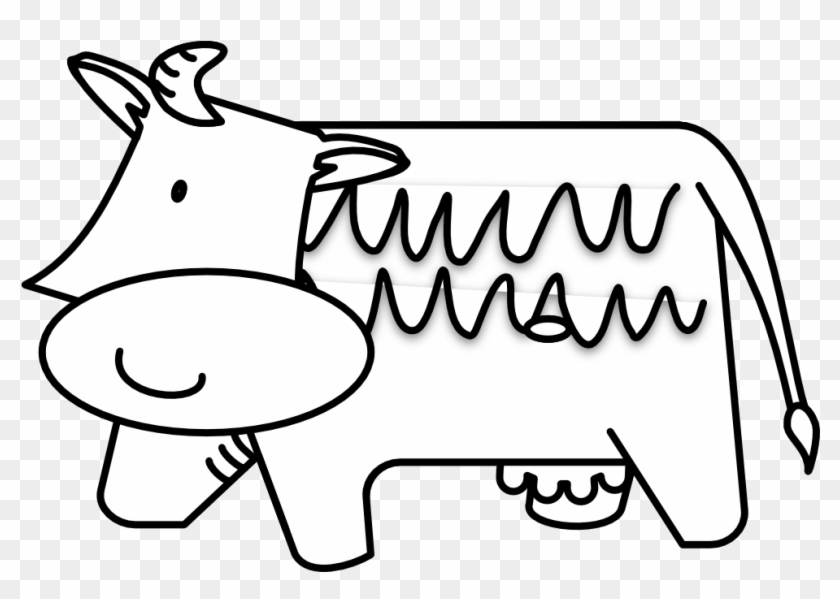 Cow Black White Line Art Hunky Dory Svg Colouringbook - Cow Black White Line Art Hunky Dory Svg Colouringbook #1510628