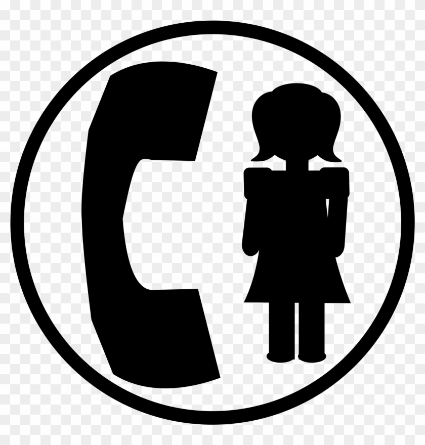Circle Woman Telephone Big - Circle Woman Telephone Big #1510779