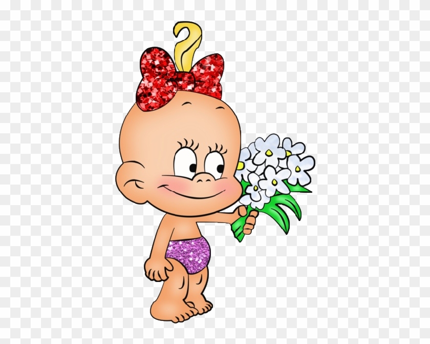 Cute Baby With Flowers Cartoon Clip Art Images Are - Cute Baby With Flowers Cartoon Clip Art Images Are #1510890