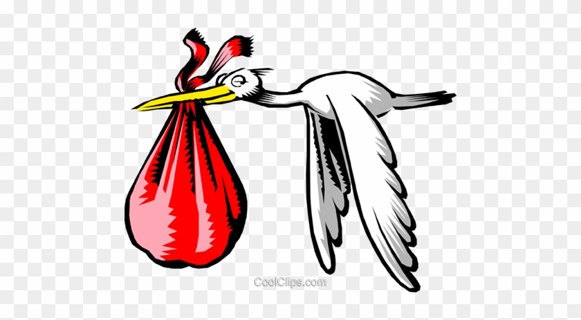 Cartoon Stork Royalty Free Vector Clip Art Illustration - Cartoon Stork Royalty Free Vector Clip Art Illustration #1510910