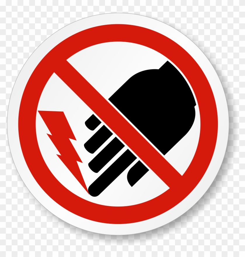 Iso Don't Touch Electric Hazard Prohibition Symbol - Iso Don't Touch Electric Hazard Prohibition Symbol #1510961