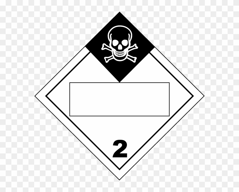 Blank Inhalation Hazard Class 2 Placard - Blank Inhalation Hazard Class 2 Placard #1510963