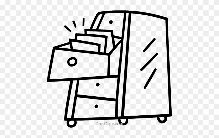 Filing Cabinets Royalty Free Vector Clip Art Illustration - Filing Cabinets Royalty Free Vector Clip Art Illustration #1511132