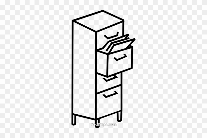 Filing Cabinet Royalty Free Vector Clip Art Illustration - Filing Cabinet Royalty Free Vector Clip Art Illustration #1511138