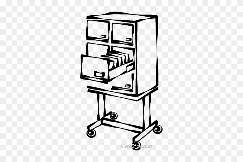 Filing Cabinets Royalty Free Vector Clip Art Illustration - Filing Cabinets Royalty Free Vector Clip Art Illustration #1511145