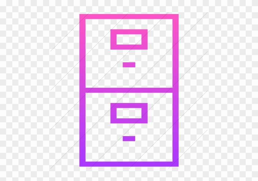 Classica Filing Cabinet Icon Simple Ios Pink Gradient - Classica Filing Cabinet Icon Simple Ios Pink Gradient #1511165