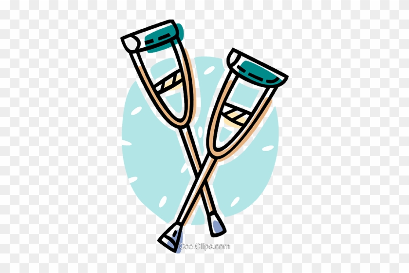 Crutches Royalty Free Vector Clip Art Illustration - Crutches Royalty Free Vector Clip Art Illustration #1511270