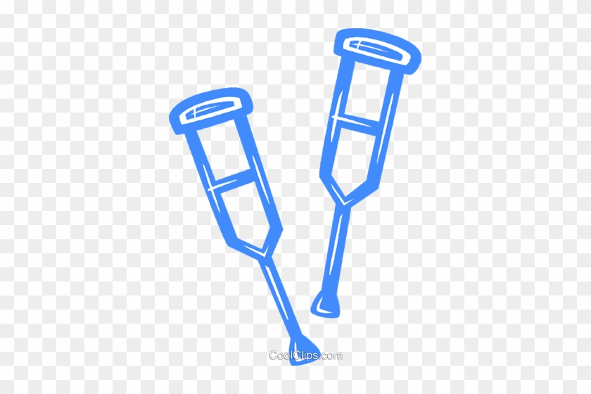 Crutches Royalty Free Vector Clip Art Illustration - Crutches Royalty Free Vector Clip Art Illustration #1511293