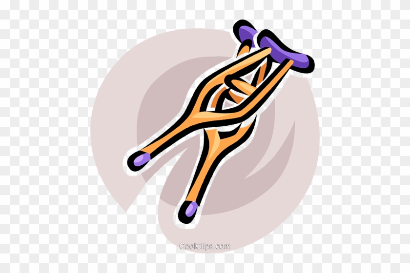 Crutches Royalty Free Vector Clip Art Illustration - Crutches Royalty Free ...