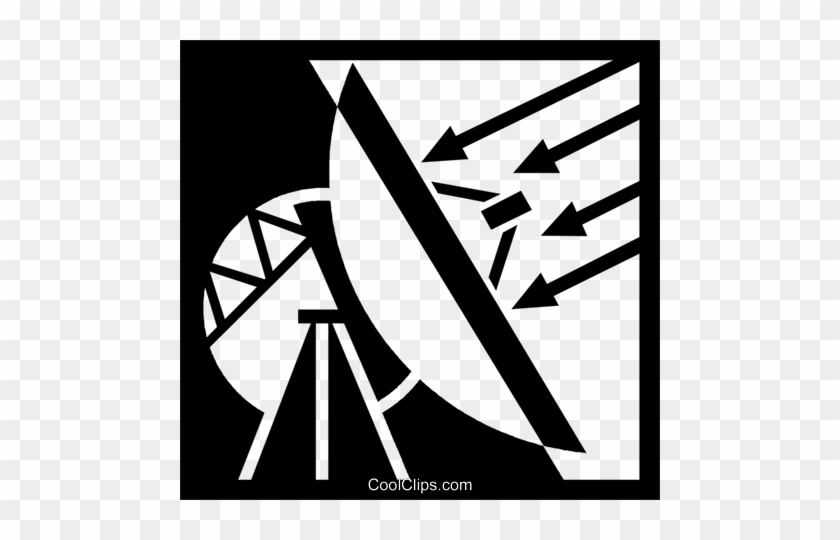 Satellite Dish Royalty Free Vector Clip Art Illustration - Satellite Dish Royalty Free Vector Clip Art Illustration #1512432