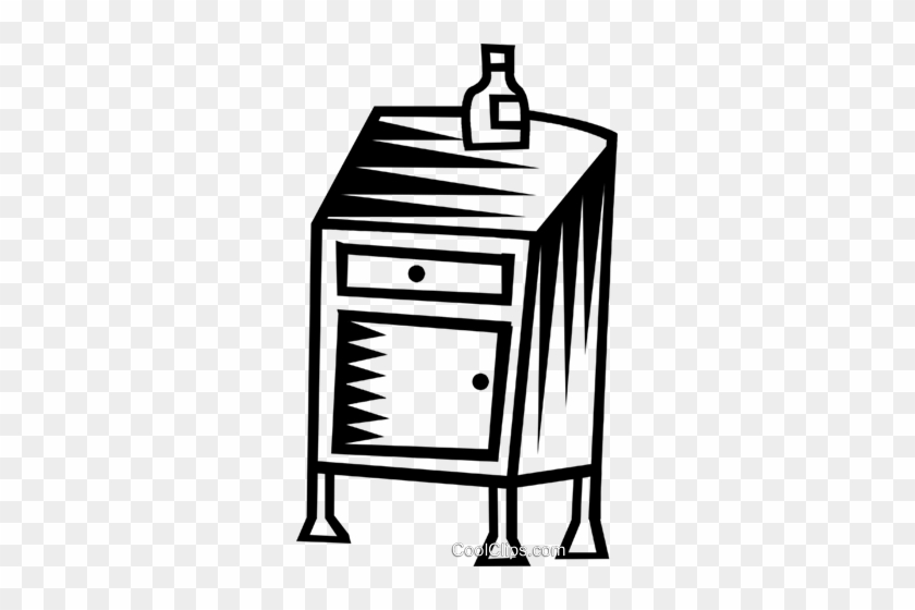 Hospital Night Stand Royalty Free Vector Clip Art Illustration - Hospital Night Stand Royalty Free Vector Clip Art Illustration #1512521