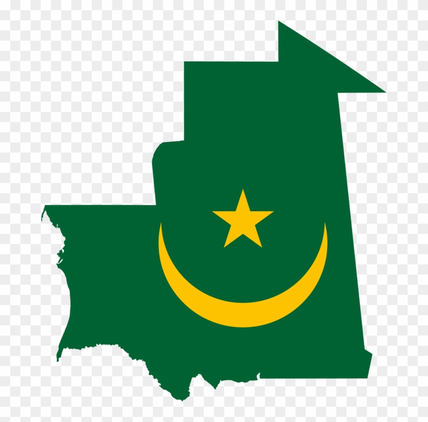 Flag Of Mauritania Map National Flag - Flag Of Mauritania Map National Flag #1513158