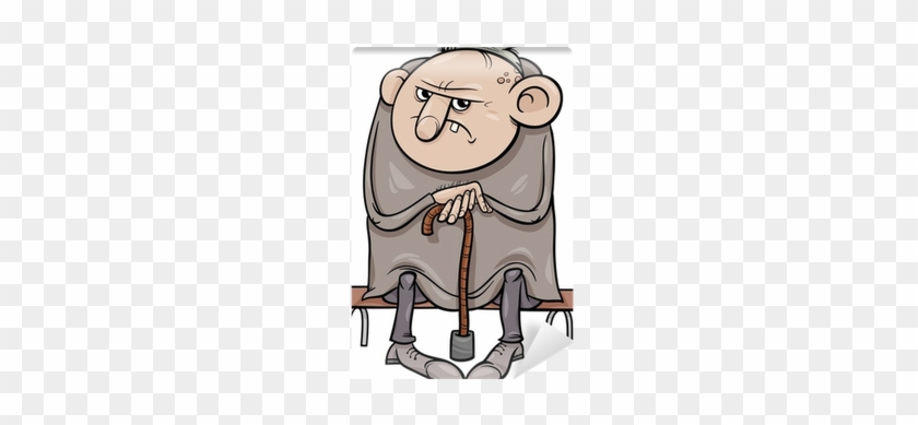 Grumpy Old Man Cartoon Illustration Wall Mural • Pixers® - Grumpy Old Man Cartoon Illustration Wall Mural • Pixers® #1513180