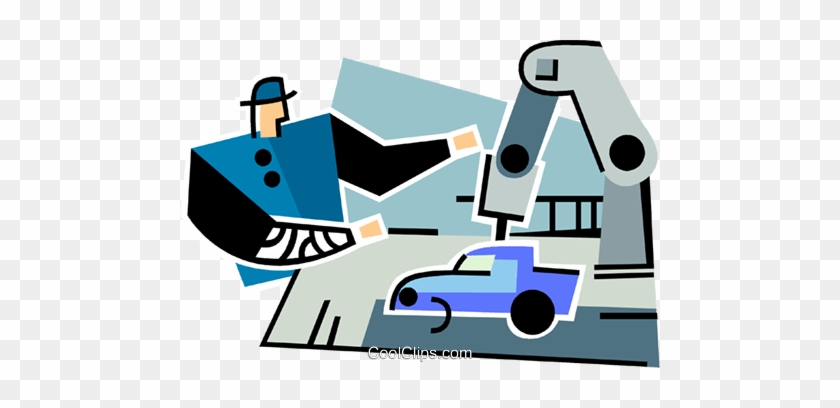 Automotive Assembly Line Royalty Free Vector Clip Art - Automotive Assembly Line Royalty Free Vector Clip Art #1513413