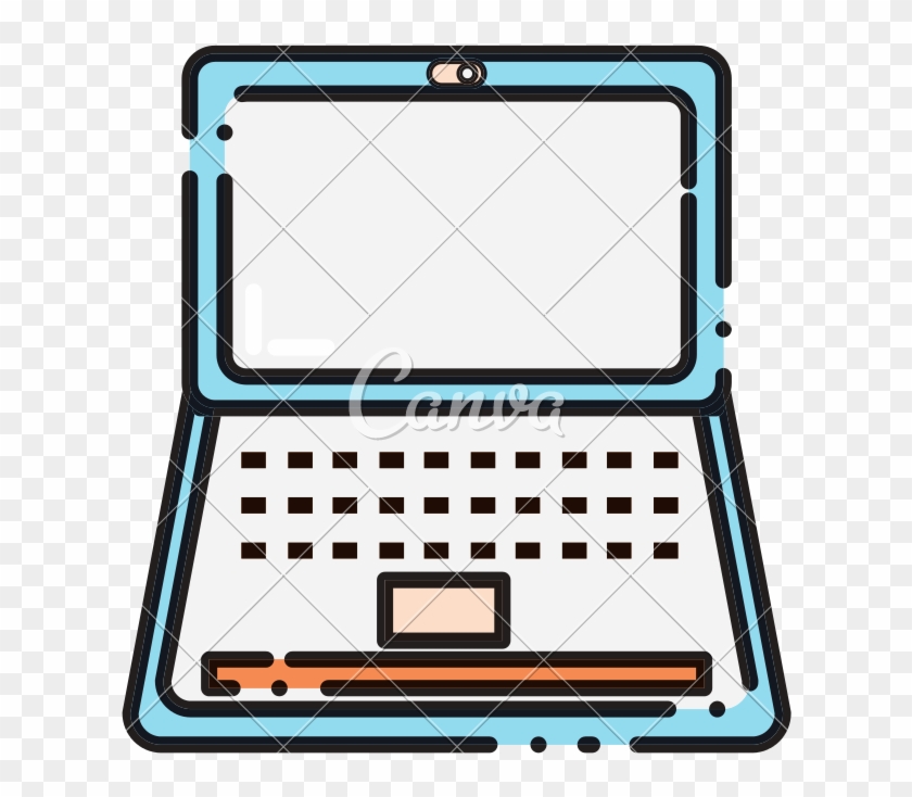 Dashed Line Electronic Laptop Technology To Business - Dashed Line Electronic Laptop Technology To Business #1513563