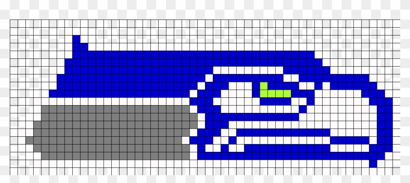 Perler Seahawks Logo Bead Pattern Sprites - Perler Seahawks Logo Bead Pattern Sprites #1513850