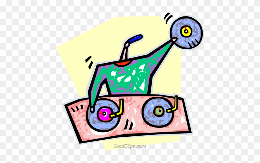 Disc Jockey Playing Music Royalty Free Vector Clip - Disc Jockey Playing Music Royalty Free Vector Clip #1513890