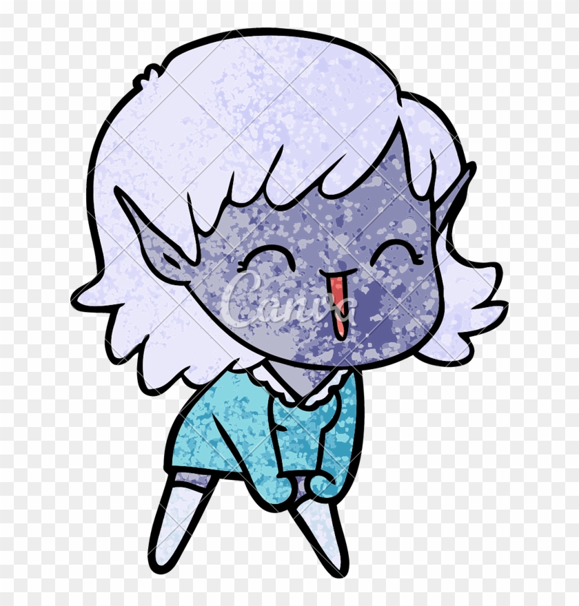 Cartoon Elf Girl Vector Illustration Design - Cartoon Elf Girl Vector Illustration Design #1514690