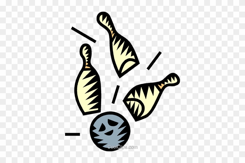 Bowling Pins And Ball Royalty Free Vector Clip Art - Bowling Pins And Ball Royalty Free Vector Clip Art #1515190