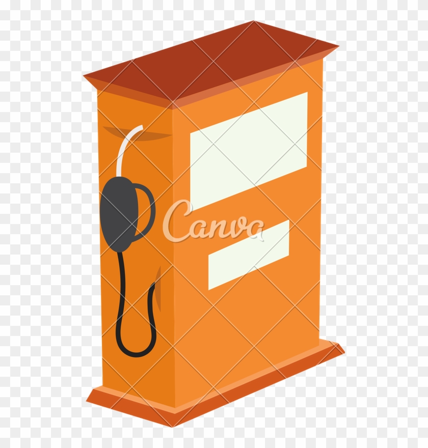 Orange Gas Station Or Fuel Pump - Orange Gas Station Or Fuel Pump #1515555