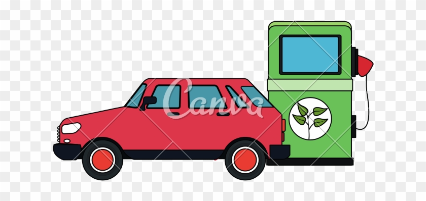 Eco Friendly Gas Pump And Car Icon Image - Eco Friendly Gas Pump And Car Icon Image #1515565