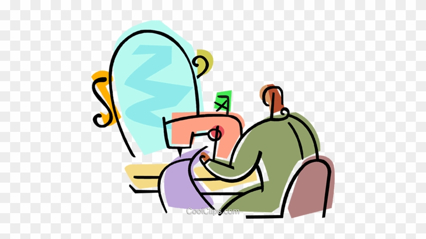 Seamstress Royalty Free Vector Clip Art Illustration - Seamstress Royalty Free Vector Clip Art Illustration #1515577