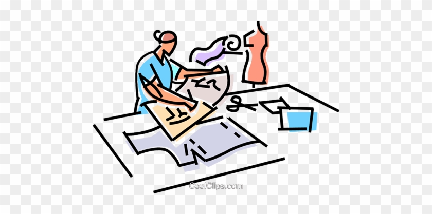 Seamstress Royalty Free Vector Clip Art Illustration - Seamstress Royalty Free Vector Clip Art Illustration #1515578