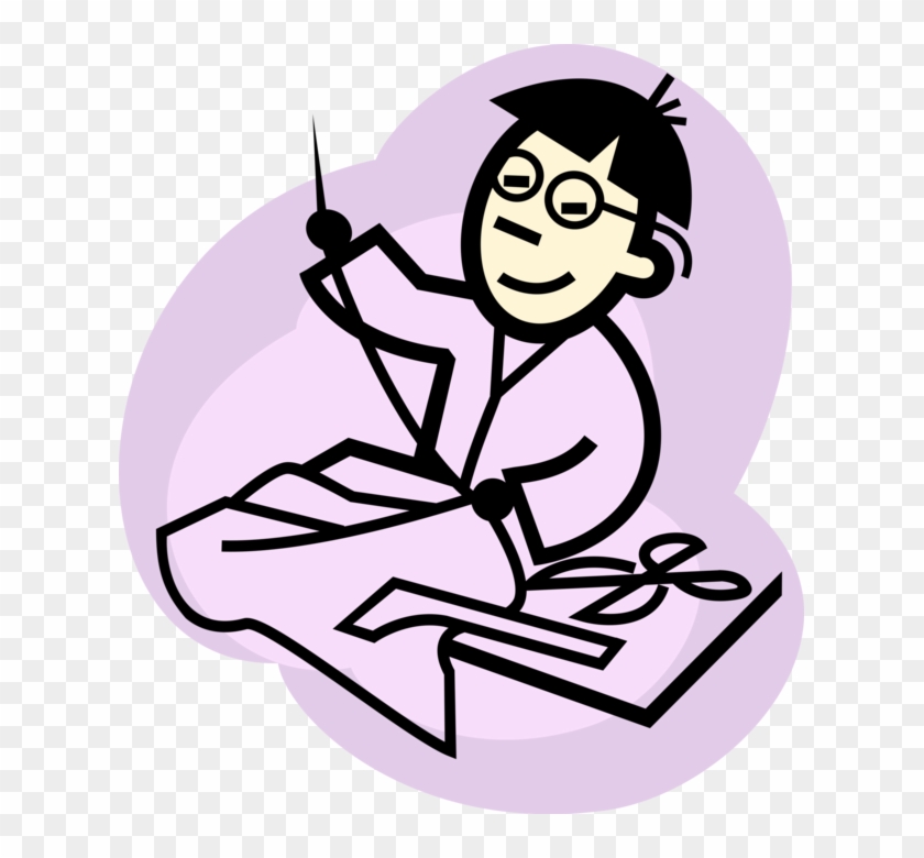 Seamstress Royalty Free Vector Clip Art Illustration - Seamstress Royalty Free Vector Clip Art Illustration #1515604