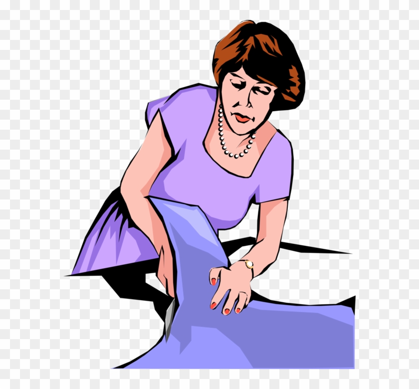 Woman Seamstress Royalty Free Vector Clip Art Illustration - Woman Seamstress Royalty Free Vector Clip Art Illustration #1515608