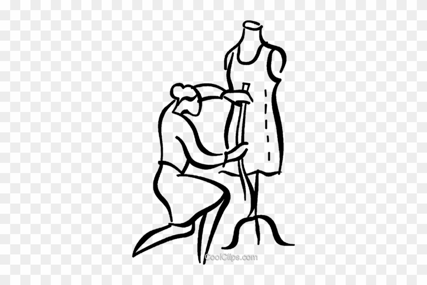 Seamstress Royalty Free Vector Clip Art Illustration - Seamstress Royalty Free Vector Clip Art Illustration #1515611