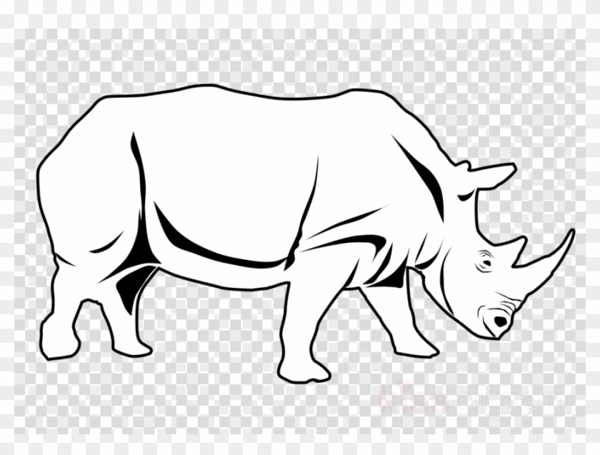 Rhino Template Clipart White Rhinoceros Clip Art - Rhino Template Clipart White Rhinoceros Clip Art #1516018