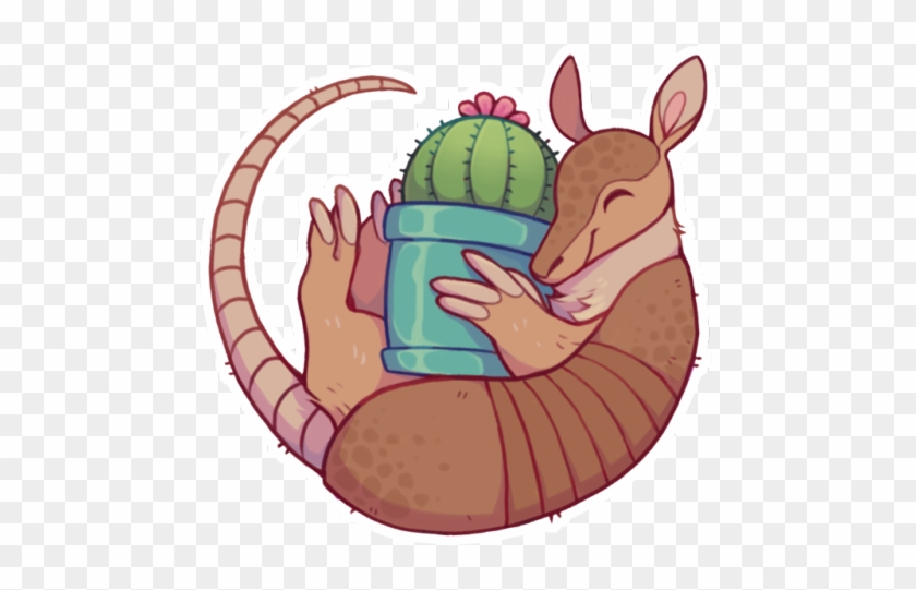 S Art Armadillo Cactus Sticker Cute Art Not Tf2 West - S Art Armadillo Cactus Sticker Cute Art Not Tf2 West #1517729