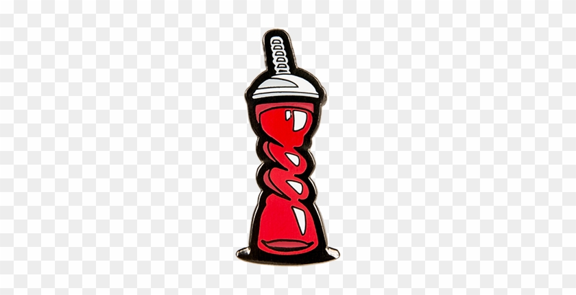 Cow Chop Squiggly Cup Enamel Pin - Cow Chop Squiggly Cup Enamel Pin #1517796
