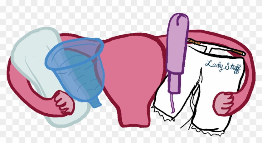 Lady Stuff // A Uterus Hugging A Pad, A Menstrual Cu, - Lady Stuff // A Uterus Hugging A Pad, A Menstrual Cu, #1517837