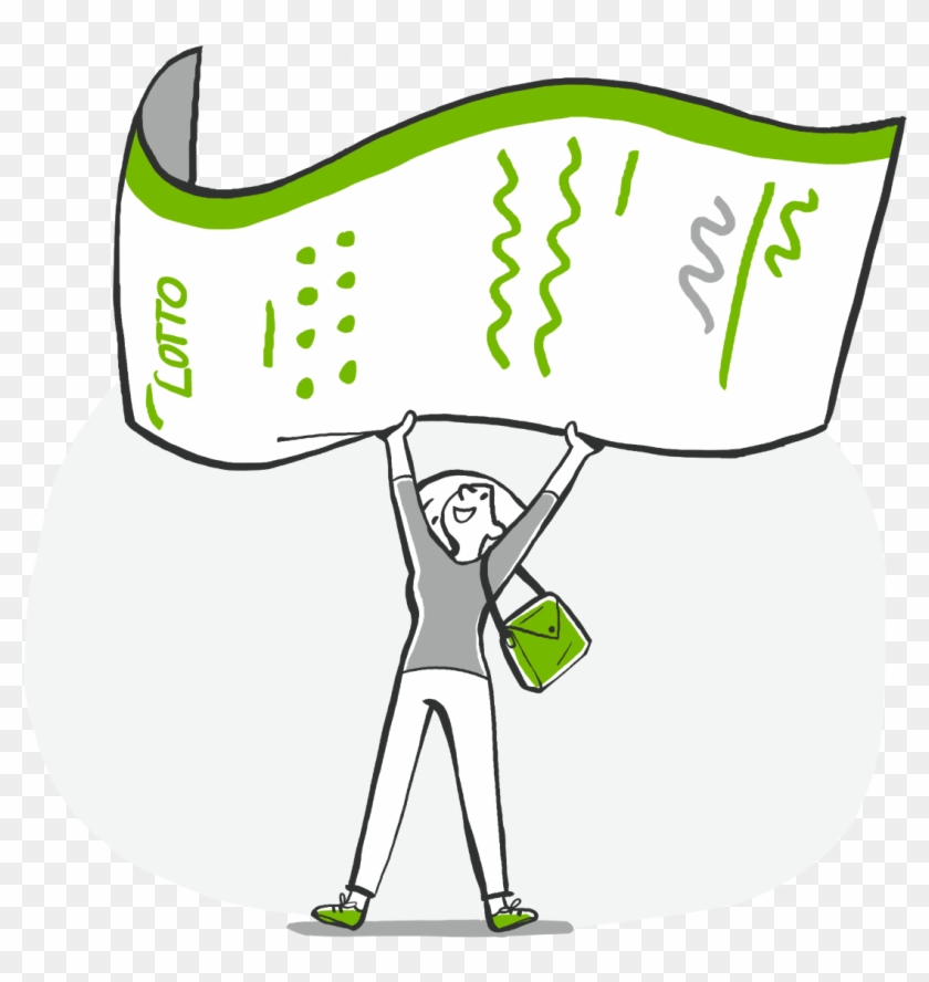 Cartoon Of Person Holding A Lottery Ticket - Cartoon Of Person Holding A Lottery Ticket #1517984