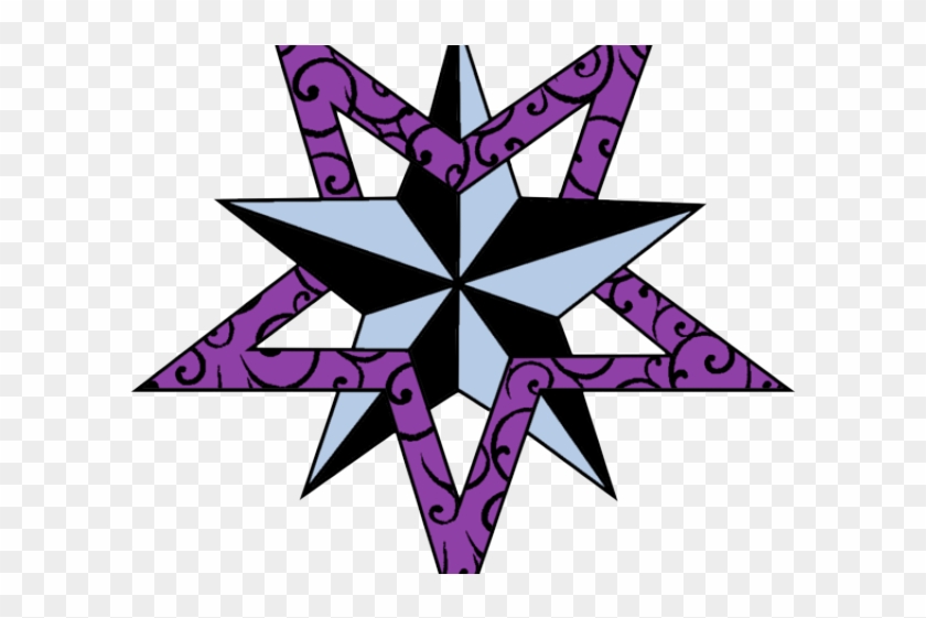 Nautical Star Tattoos Clipart Red Black - Nautical Star Tattoos Clipart Red Black #1518065