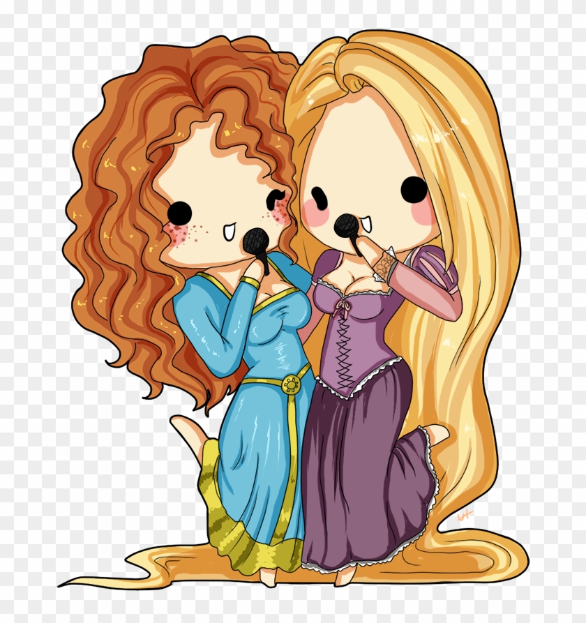 Rapunzel And Merida By ~yoshiebutt - Rapunzel And Merida By ~yoshiebutt #1518189
