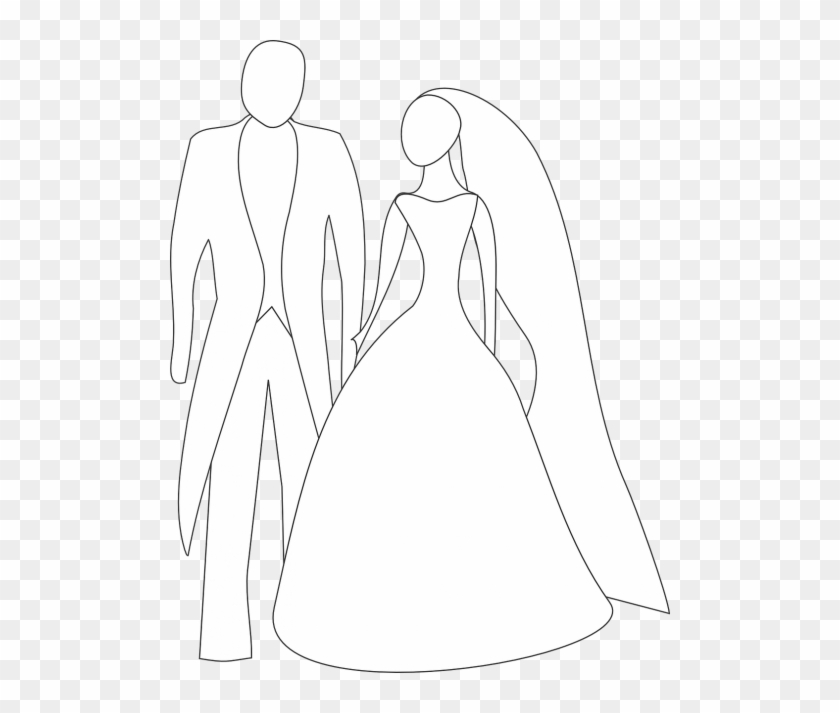Bride Black And White Wedding Dress Bouquet - Bride Black And White Wedding Dress Bouquet #1518735