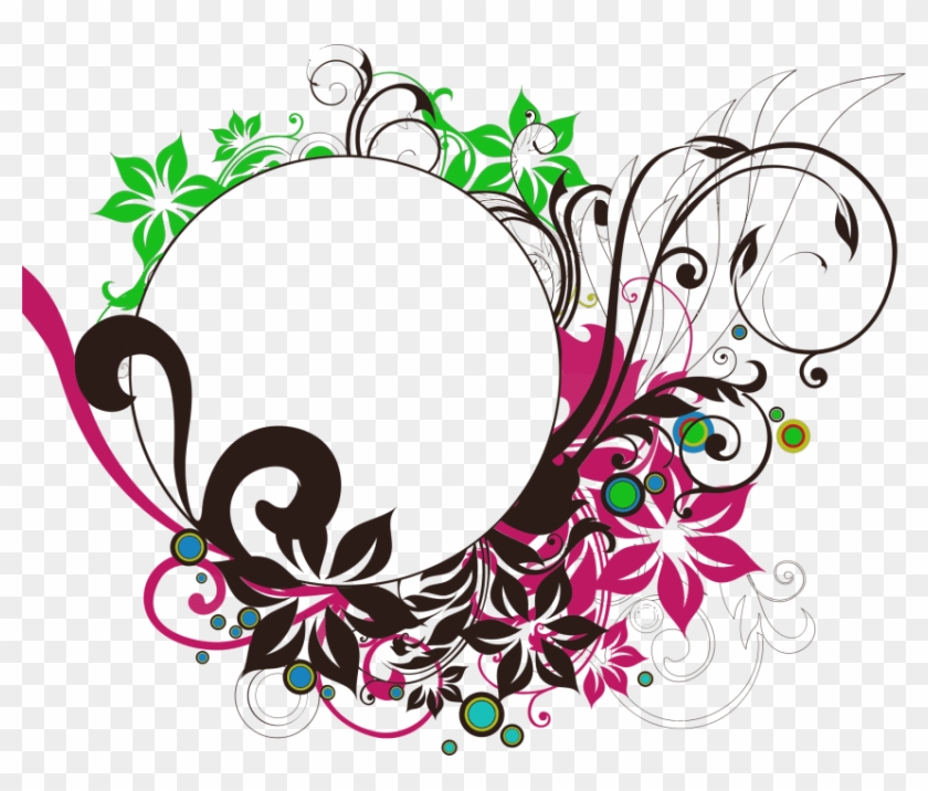 Floral Round Frame Png - Floral Round Frame Png #1519803