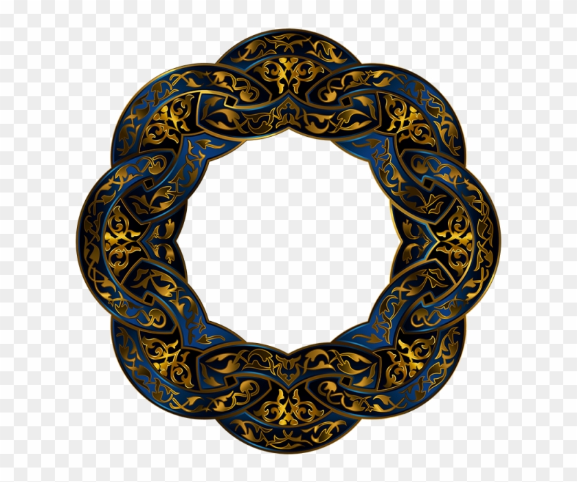 Clip Art Islamic Round Frame Ornament - Clip Art Islamic Round Frame Ornament #1519815