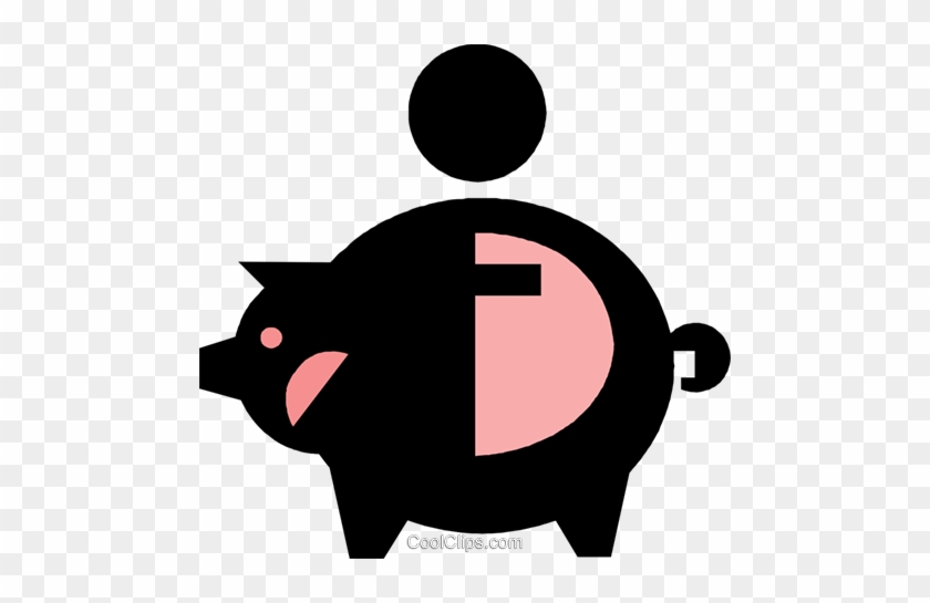 Piggy Bank Royalty Free Vector Clip Art Illustration - Piggy Bank Royalty Free Vector Clip Art Illustration #1520198