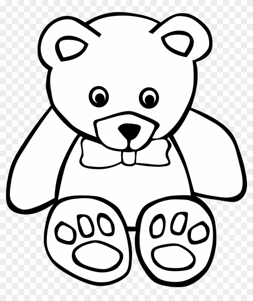 Adult Cute Teddy Bear Coloring Pages Clip Art Black - Adult Cute Teddy Bear Coloring Pages Clip Art Black #1520433