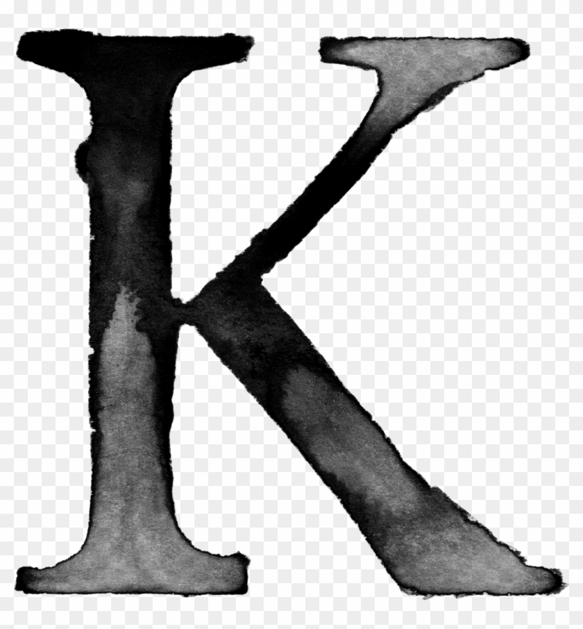 Letter K, Alphabet, Watercolour, Pen And Wash, Watercolor - Letter K, Alphabet, Watercolour, Pen And Wash, Watercolor #1520746