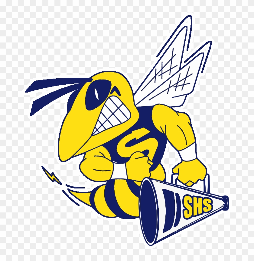 2 Tone Saline Hornet Logo W Border - 2 Tone Saline Hornet Logo W Border #1521254