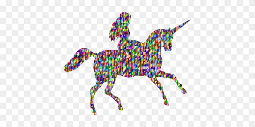 Unicorn Equestrian Horse Silhouette Drawing - Unicorn Equestrian Horse Silhouette Drawing #1521621