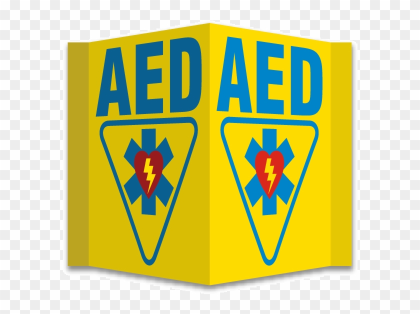 3-way Aed Sign - 3-way Aed Sign #1521999