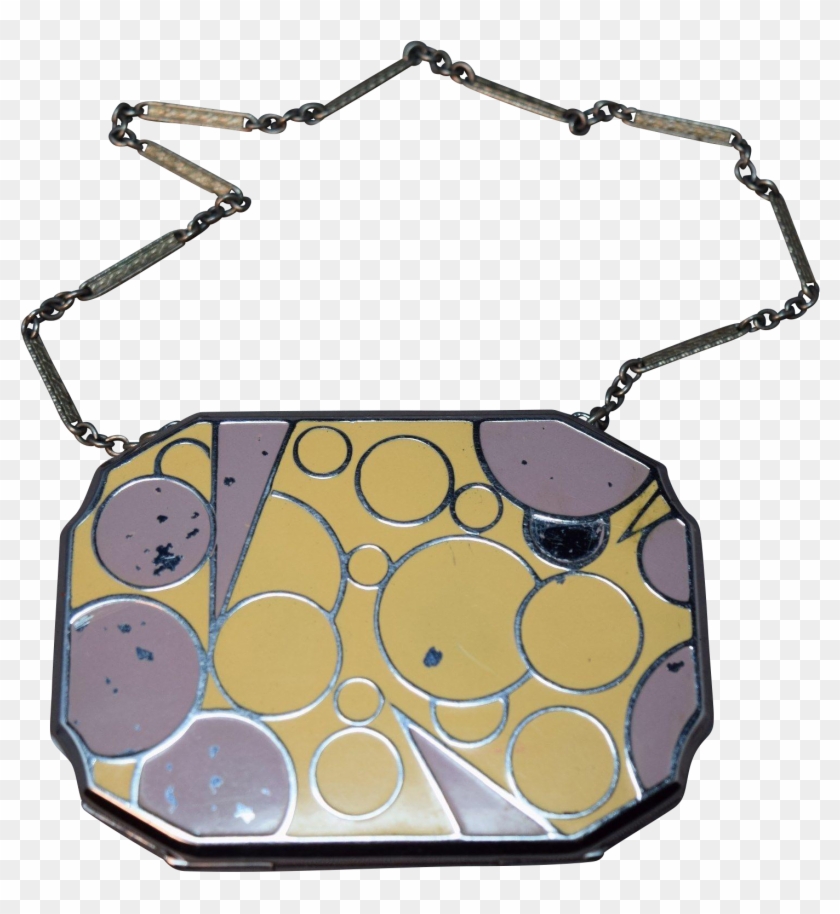 Vintage Art Deco Enameled Necessaire/powder Compact - Vintage Art Deco Enameled Necessaire/powder Compact #1522231