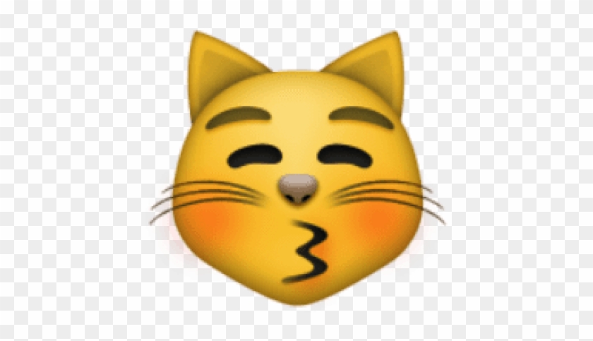 Download Ios Emoji Kissing Cat Face With Closed Eyes - Download Ios Emoji Kissing Cat Face With Closed Eyes #1522300