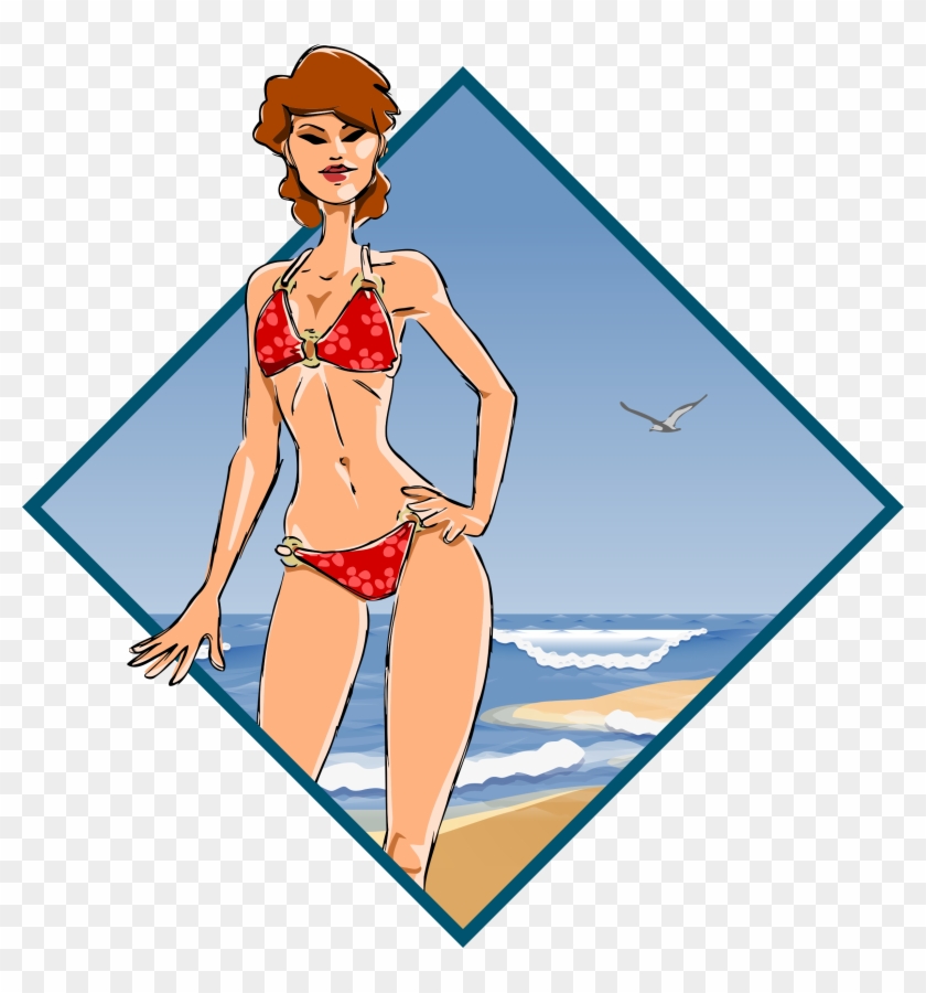 Clipart Beach Swimsuit - Clipart Beach Swimsuit #1523298